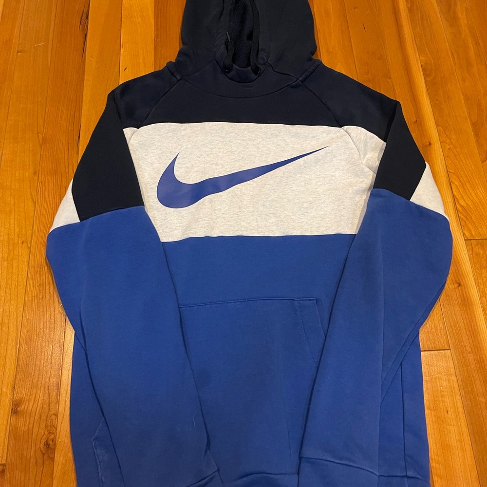 Nike Blue and Gray Hoodie